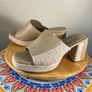 Coconuts by Matisse Beaufort Beige Rope Heel Size 10 Womens Slide Sandals Summer